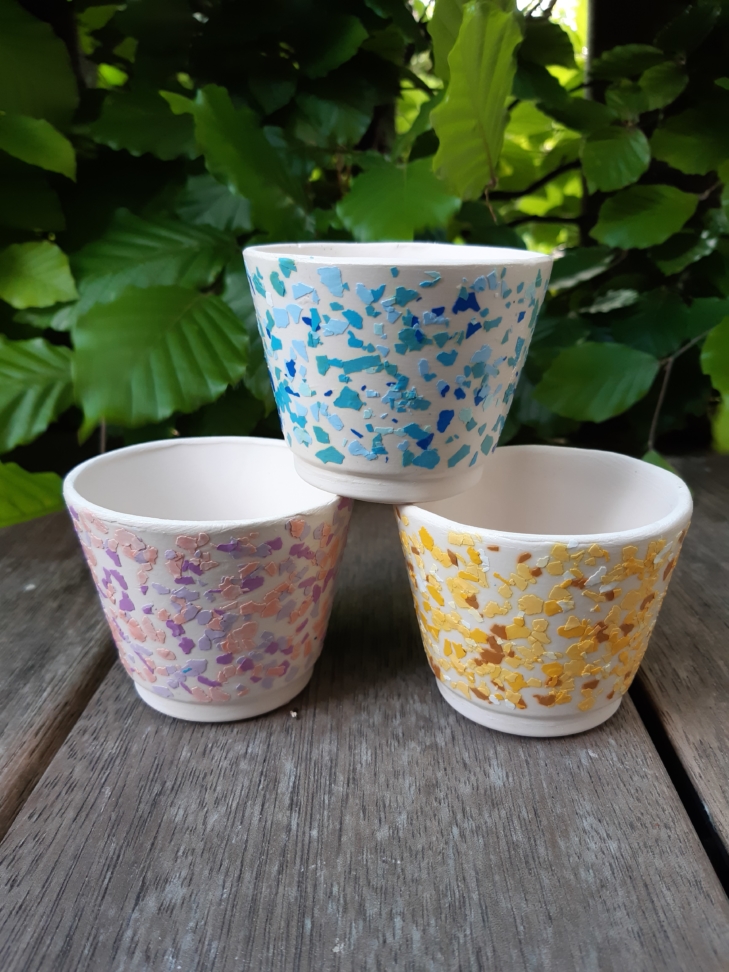 Terrazzo potjes - verf vlokken - Afbeelding 6