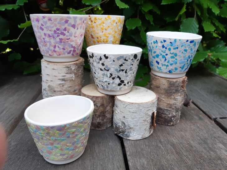 Terrazzo potjes - verf vlokken - Afbeelding 7